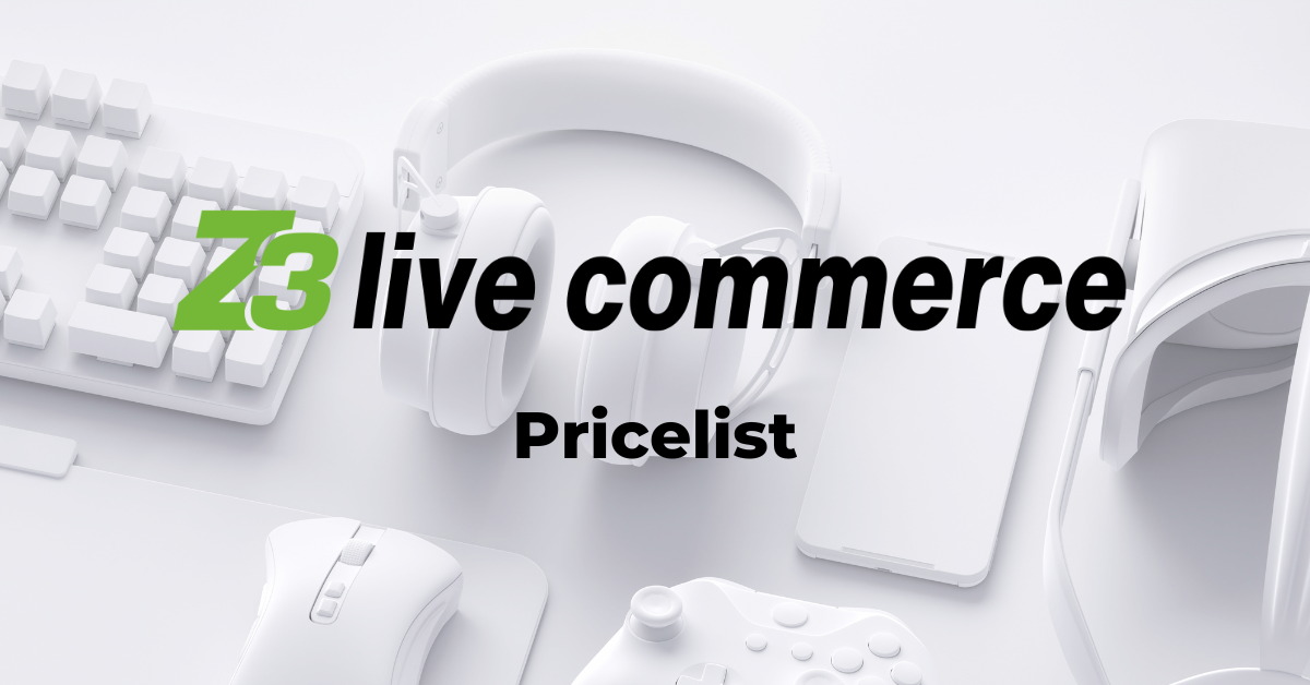 This weeks Pricelist - Z3 Live Commerce